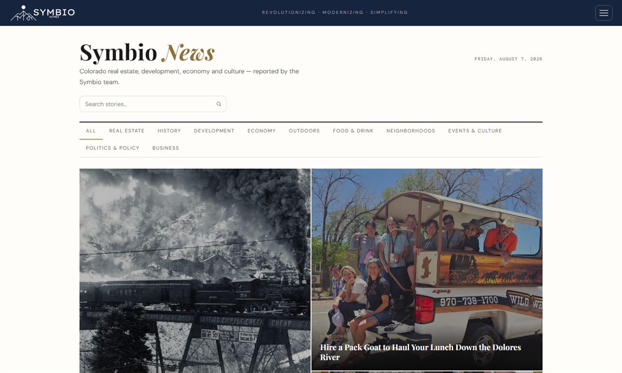 A newsroom index page written and published automatically by the content engine